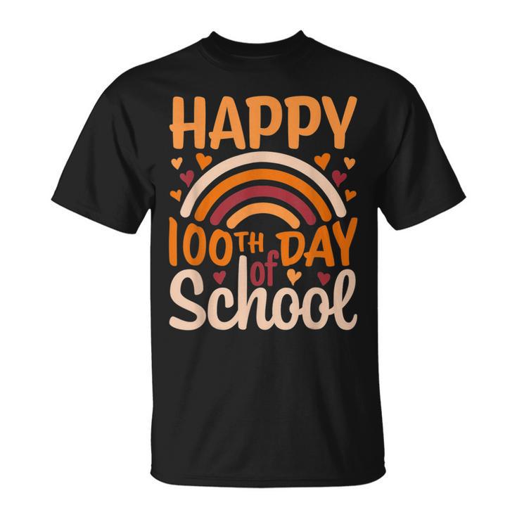 100Th Day Of School Teacher 100 Days Smarter Boho Rainbow T T-shirt ...