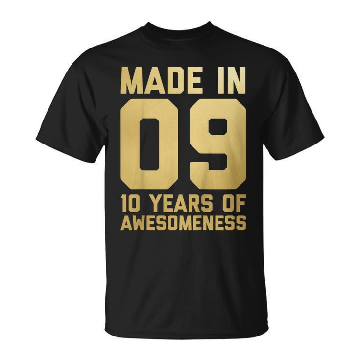 10Th Birthday Shirt Gift Ten Age 10 Year Old Boys Girls Son Unisex T-Shirt
