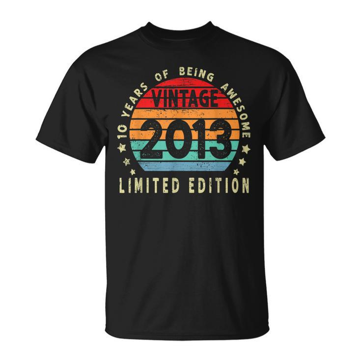 10Th Birthday Vintage 2013 Limited Edition 10 Years Old T-Shirt