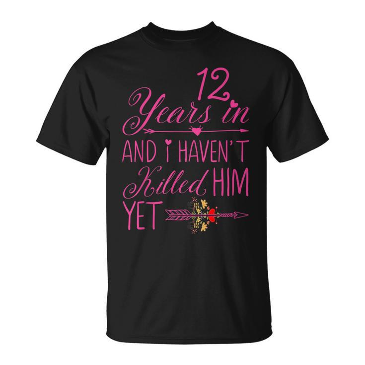 12Th Wedding Anniversary For Her Married 12 Years T-Shirt