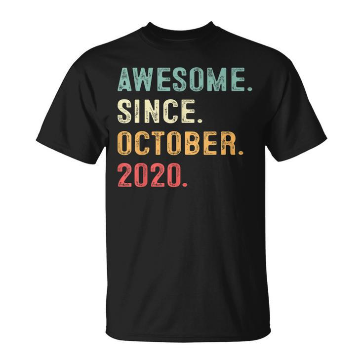 2 Years Old Awesome Since October 2020 2Nd Birthday Boy V2 T-shirt