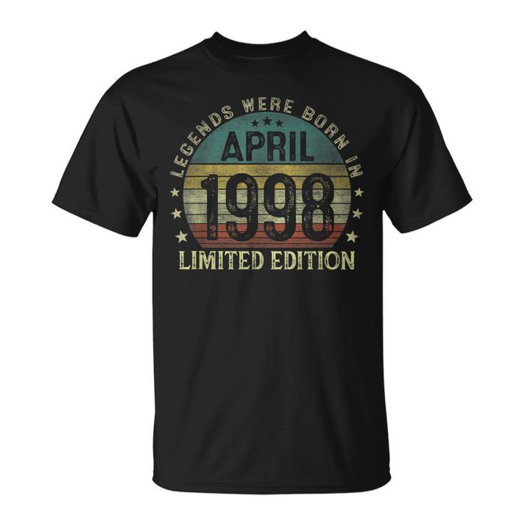 Legenden Wurden Im April 1998 Geschenk 25 Geburtstag Mann  V9 Unisex T-Shirt