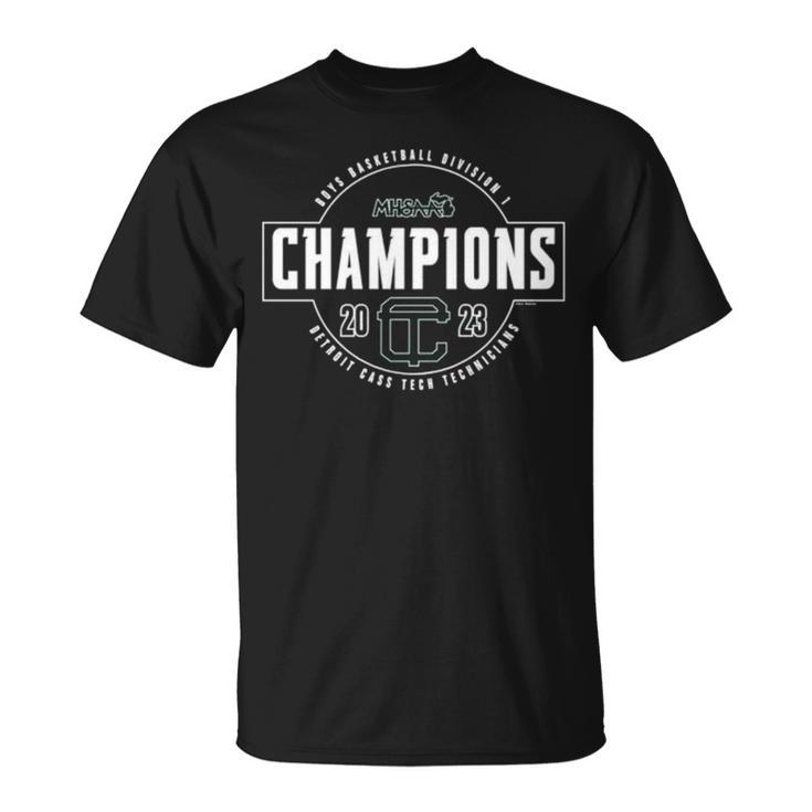 2023 Mhsaa Boys Basketball Division I Champions Detroit Cass Tech Technicians Unisex T-Shirt