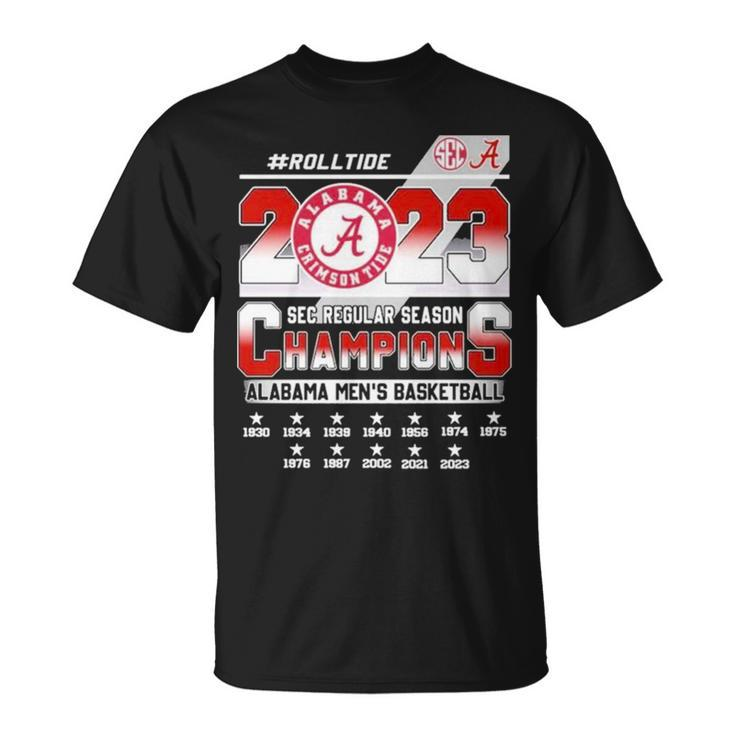 2023 Rolltide Alabama Sec Regular Season Champions Unisex T-Shirt