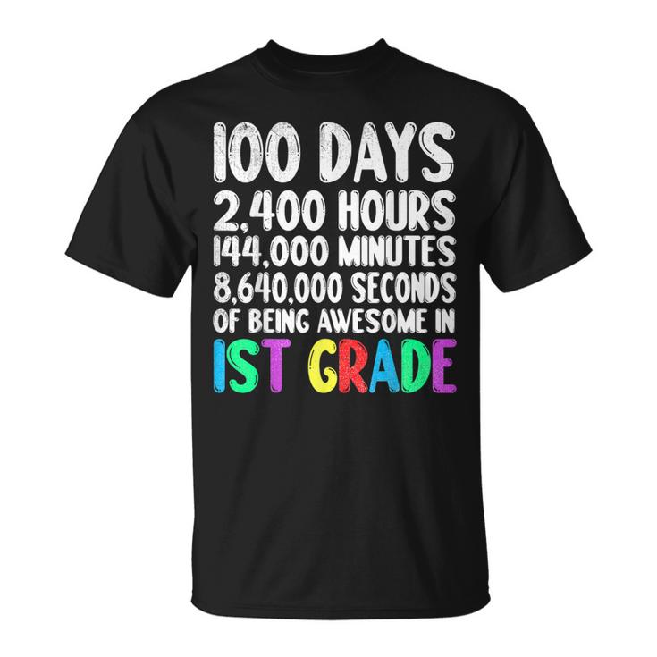 100Th Day Of School Gift 1St Grade Kids 100 Days Smarter  Unisex T-Shirt