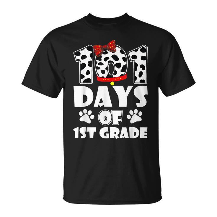 Happy 101 Days School 1St Grade Dog 100 Days Smarter Student  Unisex T-Shirt