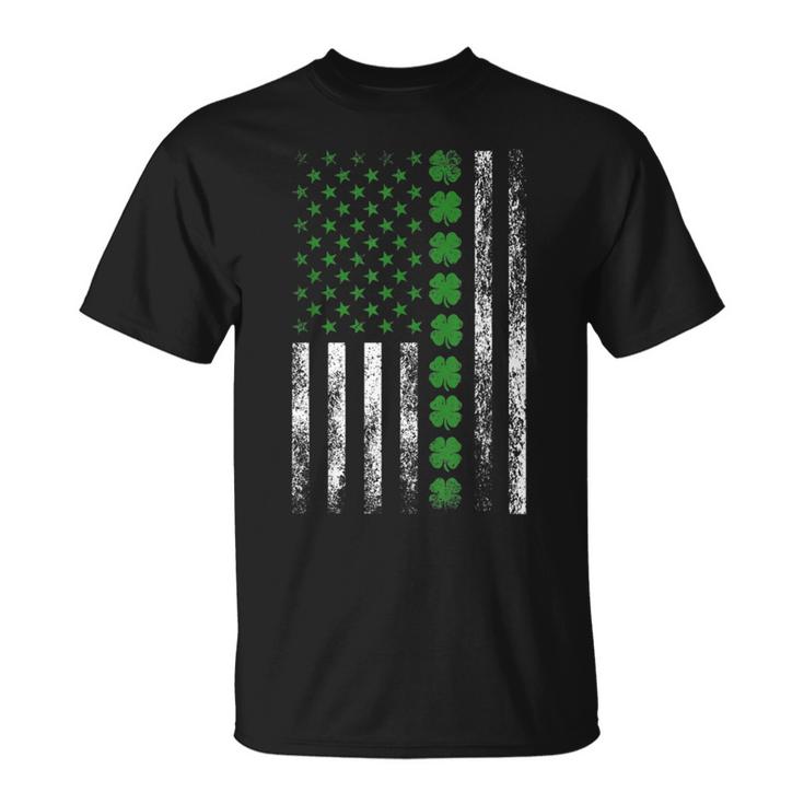 Happy St Patricks Day American Flag Shamrock Family Matching  Unisex T-Shirt