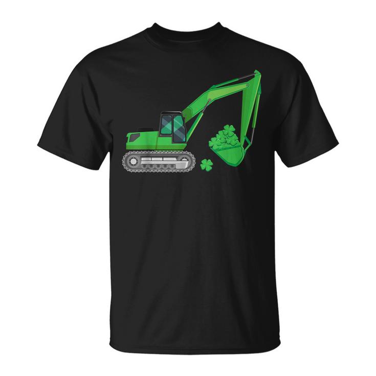 St Patricks Day Crane Truck Construction Toddler Kids Boys  Unisex T-Shirt