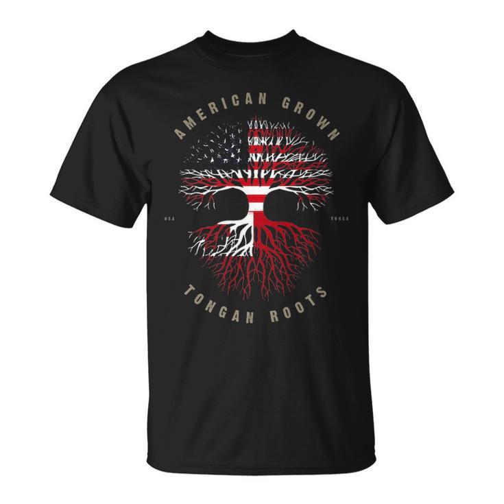 American Grown Tongan Roots Tonga Flag Unisex T-Shirt