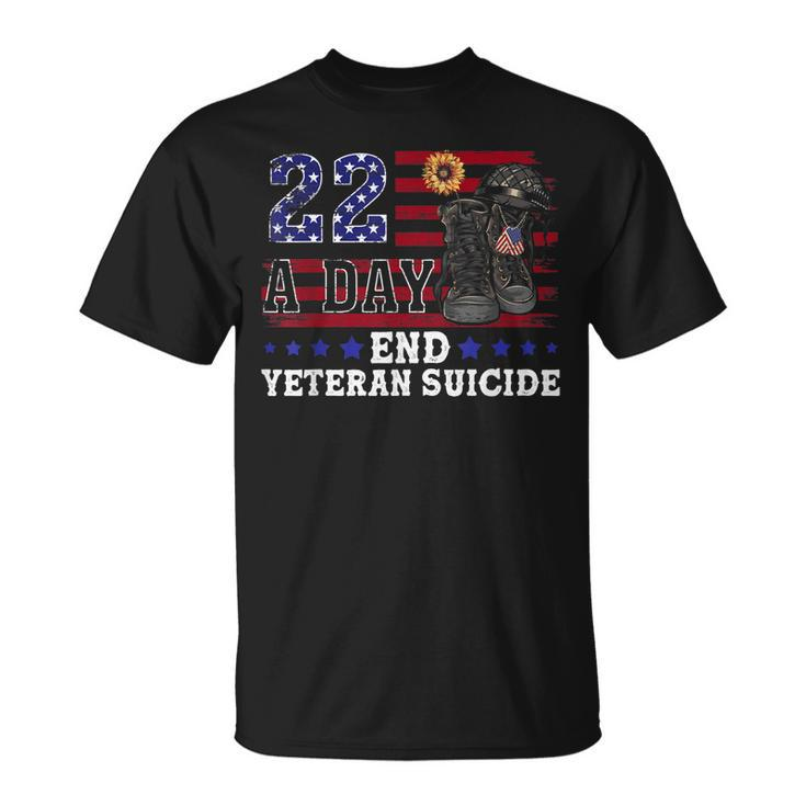 22 A Day Take Their Lives End Veteran Suicide Supporter Unisex T-Shirt