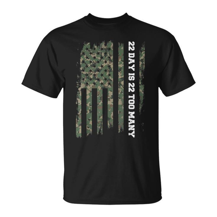 22 A Day Veteran Lives Matter Army Suicide Awareness T-Shirt