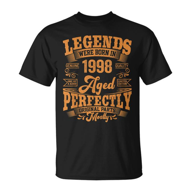 25 Year Old Legends Born In 1998 Vintage 25Th Birthday T-Shirt