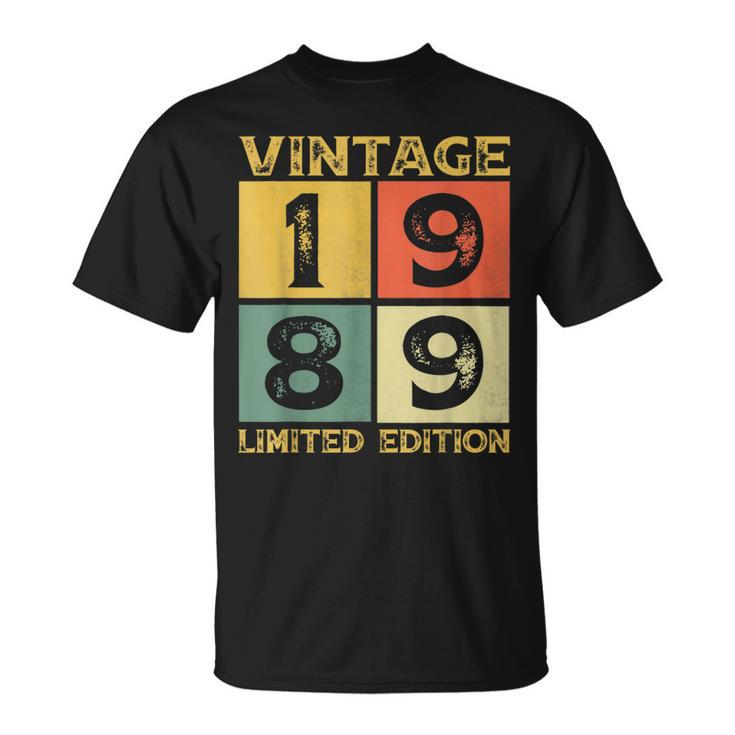 34 Year Old Vintage 1989 Limited Edition 34Th Bday T-Shirt