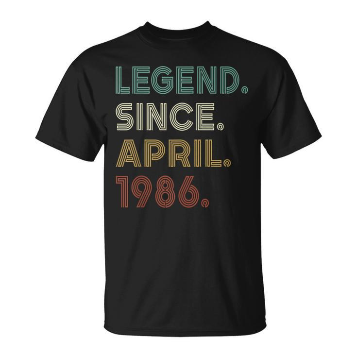 37 Years Old Legend Since April 1986 37Th Birthday  Unisex T-Shirt
