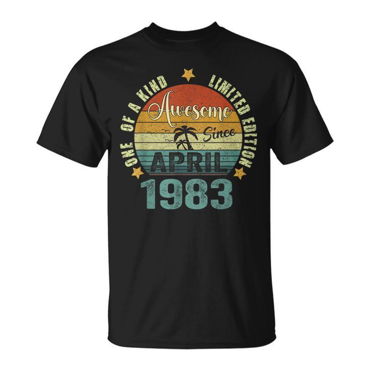 40 Year Old Vintage Awesome Since April 1983 40 Birthday T-Shirt