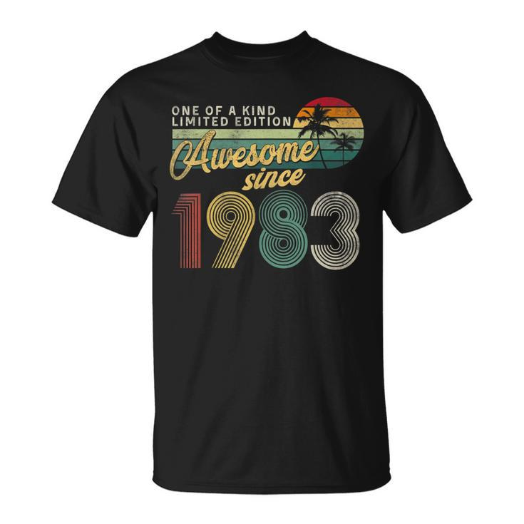 40 Years Old Awesome Since 1983 40Th Birthday Decorations  Unisex T-Shirt