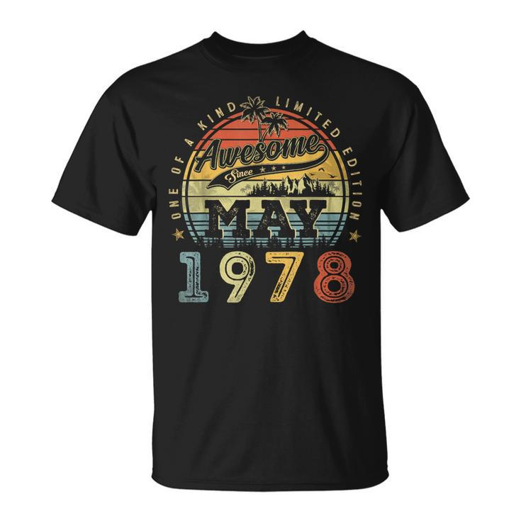 45 Year Old Awesome Since May 1978 45Th Birthday  Unisex T-Shirt
