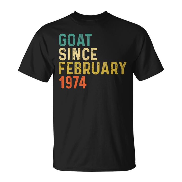 48 Geburtstag 48 Jahre Alte Ziege Seit Februar 1974 T-Shirt
