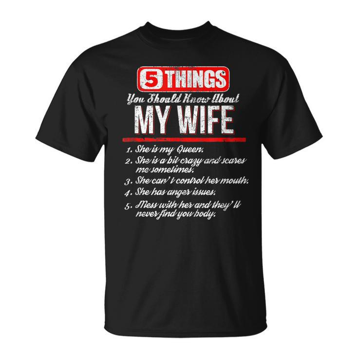 5 Things You Should Know About My Wife Best T-Shirt