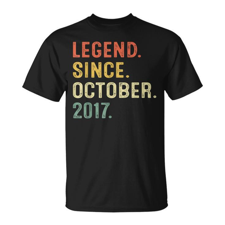 5 Years Old Legend Since October 2017 5Th Birthday Boy T-shirt