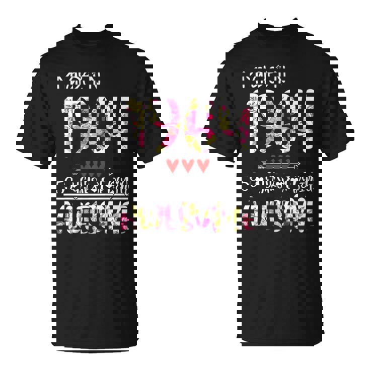 59Th Birthday For Women Floral Made In 1964 Birthday T-Shirt