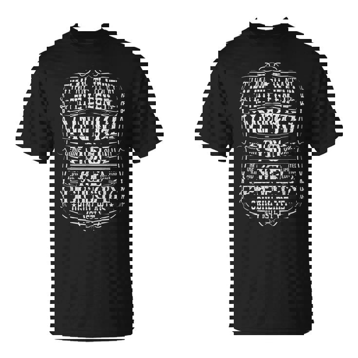 63. Geburtstag Herren T-Shirt Mythos Legende 1960 Vintage
