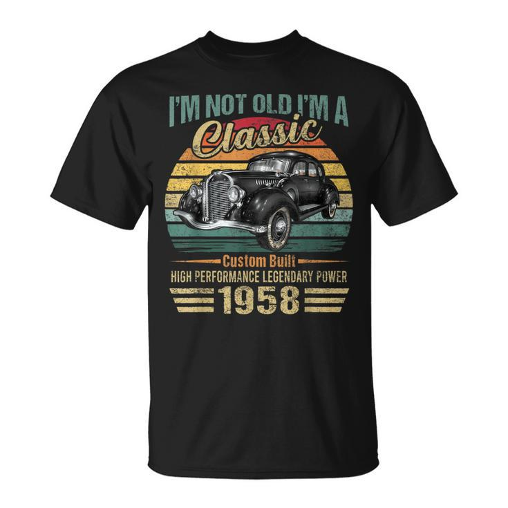 65 Year Old Vintage 1958 Classic Car 65Th Birthday V4 T-shirt