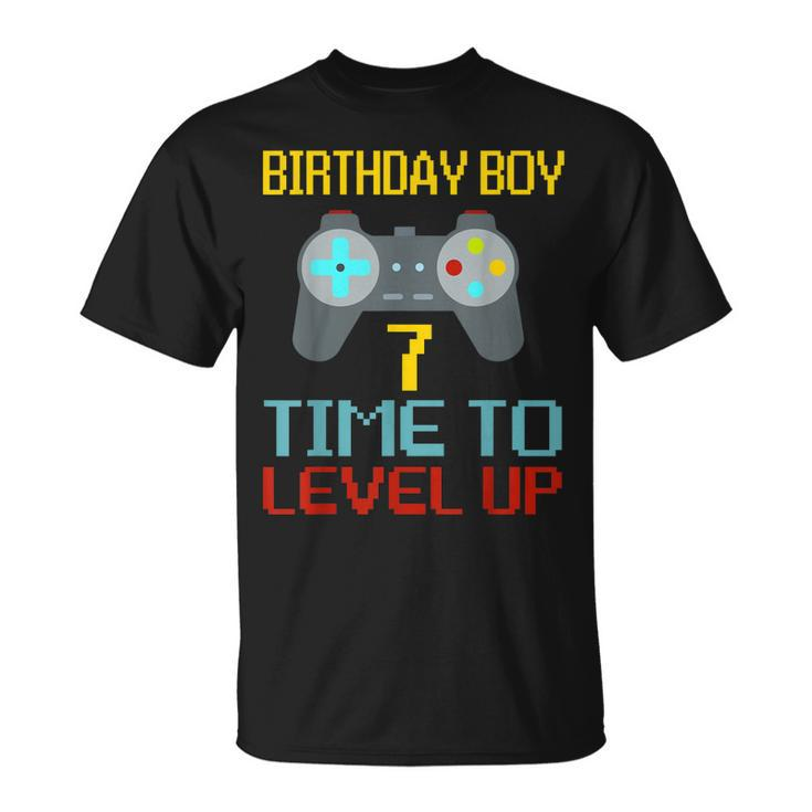 7Th Birthday Boy Shirt Video Game Gamer Boys Kids Gift Unisex T-Shirt