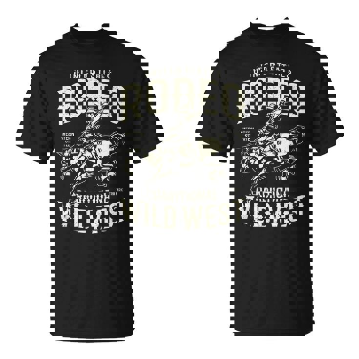 8 Seconds Cowboys Wild West Rodeo T-Shirt - Seseable