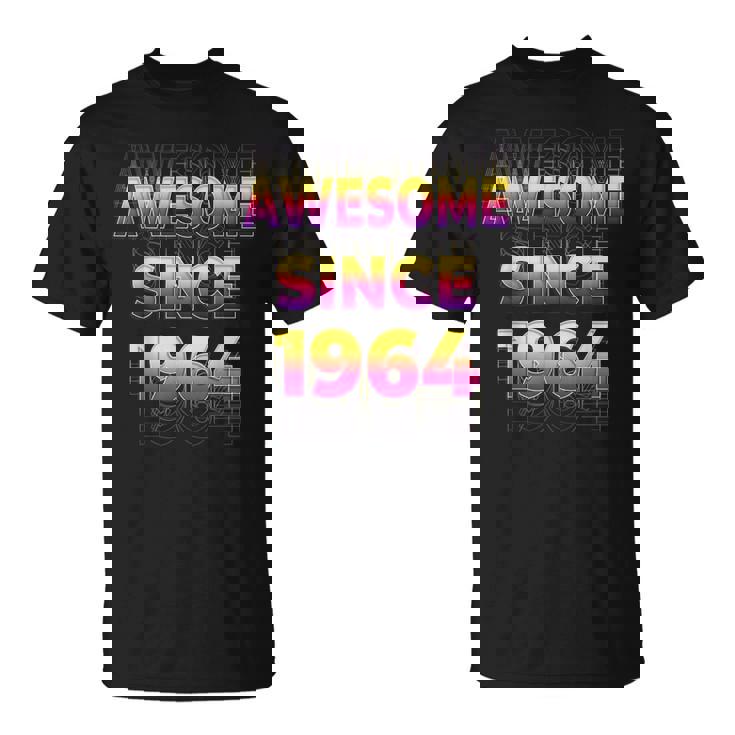 80S 90S Vintage Born In Awesome Since 1964 Party 58 Year Old T-Shirt