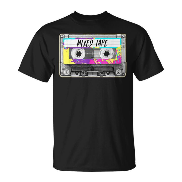 80S Paint Splash Cassette Tape Vintage Mix Tape  Unisex T-Shirt