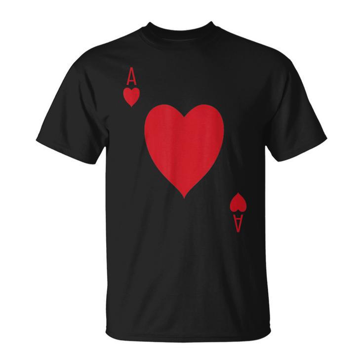 Ace Of Hearts Deck Of Cards Matching Halloween Costume T-Shirt