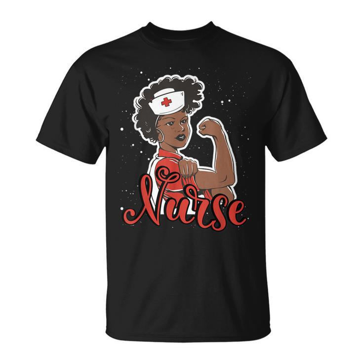 African American Nurse Registered Nurse Melanin Queen T-Shirt