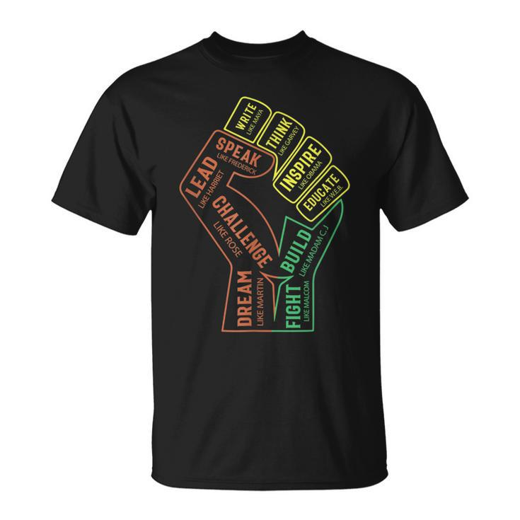 African Junenth Black History Month Educated Outfit T-Shirt