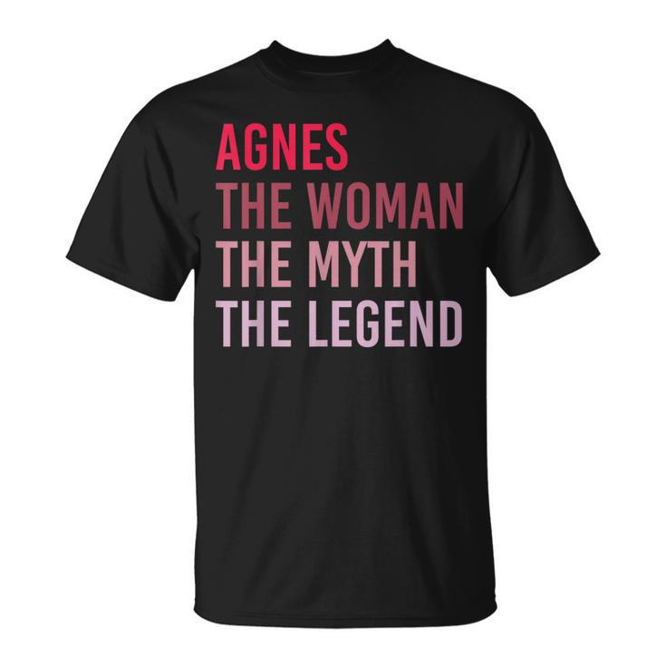 Agnes The Woman Myth Legend Personalized Name Birthday Gift Unisex T-Shirt