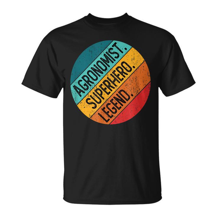 Agronom Superheld Legende Retro-Stil T-Shirt, Agrar-Fan Vintage Look