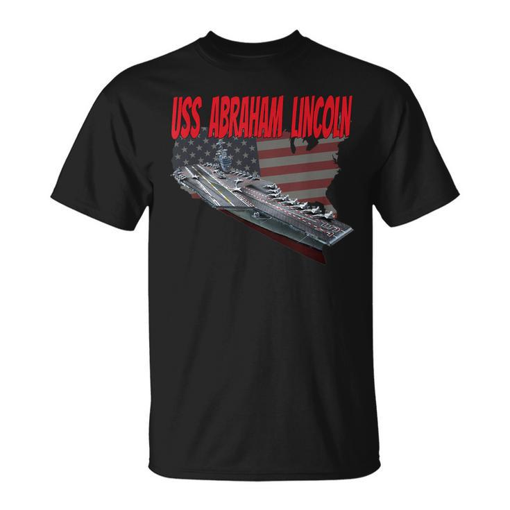 Aircraft Carrier Uss Abraham Lincoln Cvn-72 Grandpa Dad Son T-Shirt