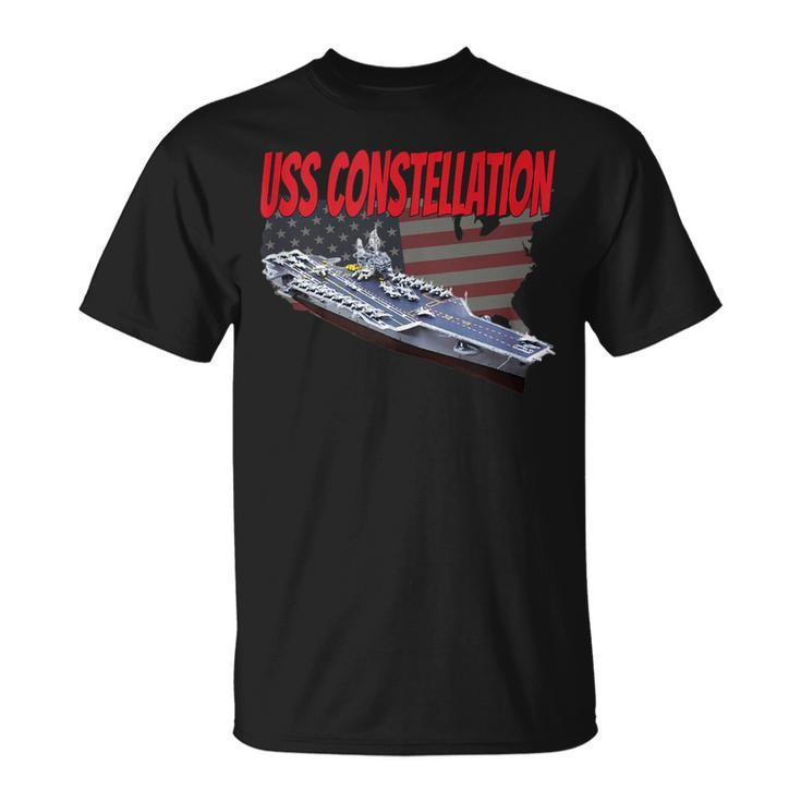 Aircraft Carrier Uss Constellation Cv-64 For Grandpa Dad Son T-Shirt
