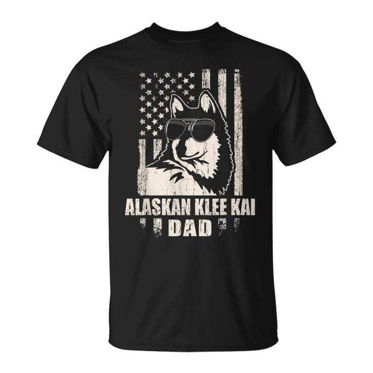 Alaskan Klee Kai Dad Cool Vintage Retro Proud American T-Shirt
