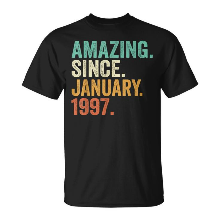 Amazing Since January 1997 26 Years Old 26Th Birthday T-shirt