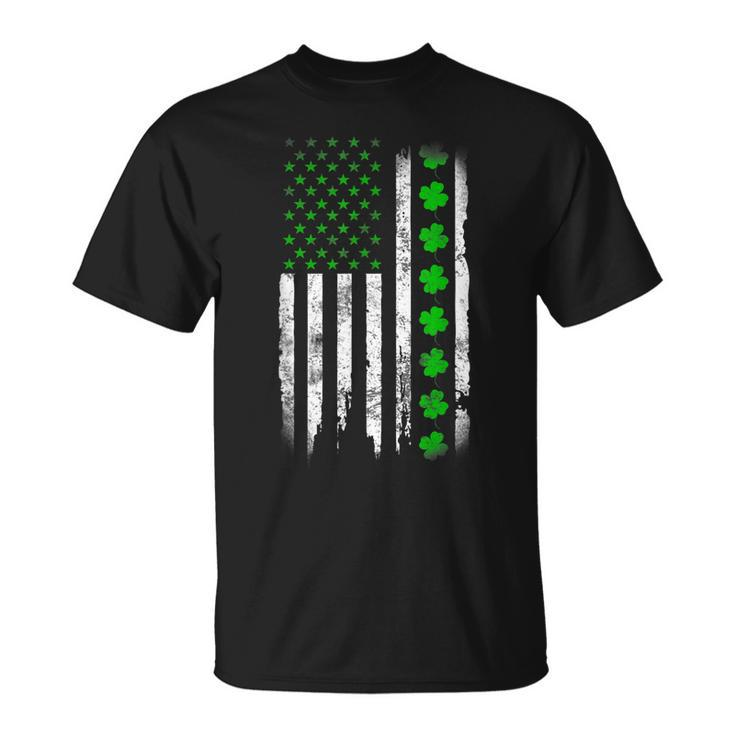 American Flag St Patricks Day Vintage Irish Lucky V2 T-Shirt