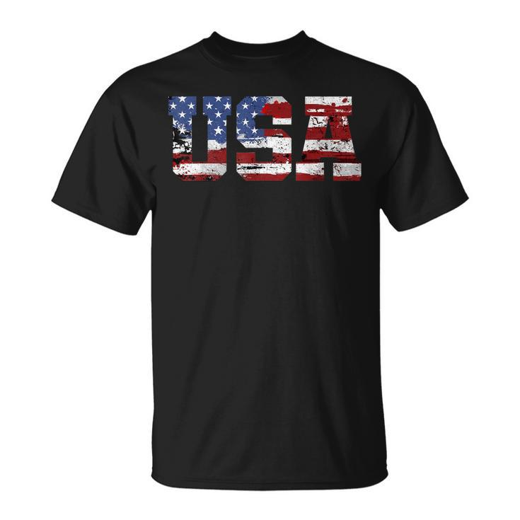 American Flag Usa United States Of America Us 4Th Of July  Unisex T-Shirt