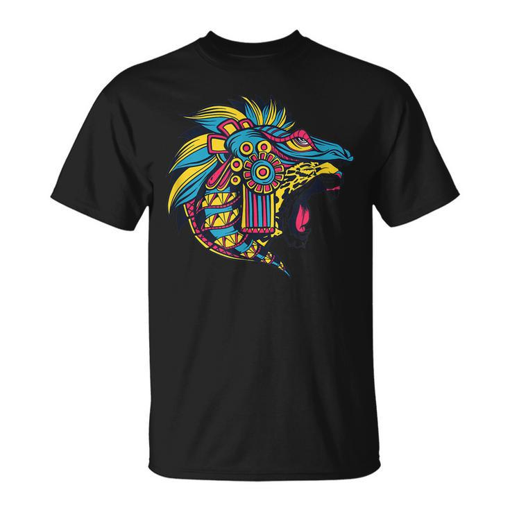 Ancient Ethnic Cheetah Aztec Art People Civilization T-shirt