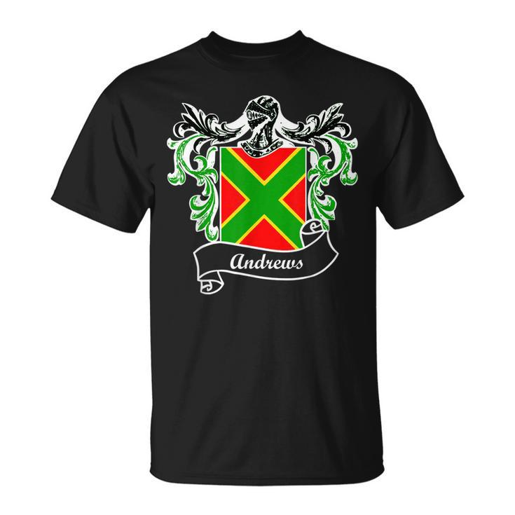 Andrews Coat Of Arms Surname Last Name Crest T-shirt