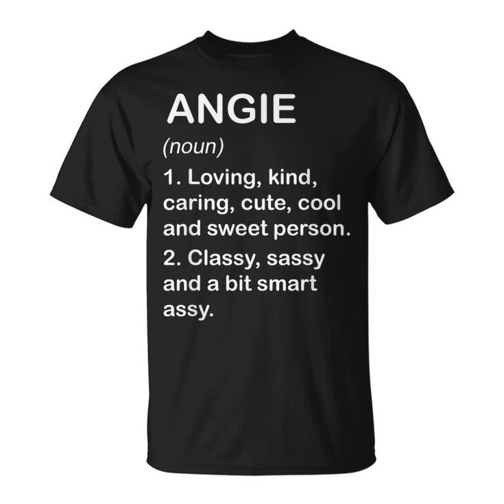 Angie Definition Personalized Custom Name Loving Kind Unisex T-Shirt