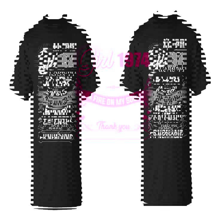 April 1974 Tee - 45 Year Old Shirt 1974 45th Birthday Gift April 1974 Tee - 45 Year Old Shirt 1974 45th Birthday Gift