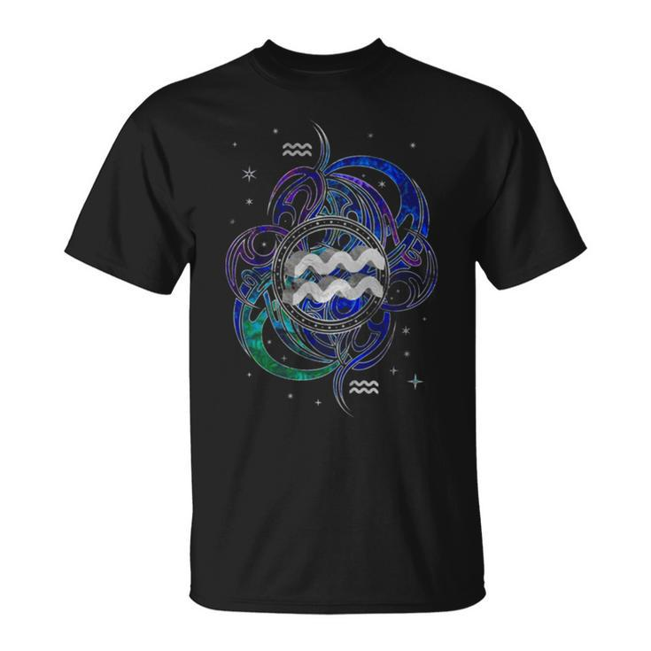 Aquarius Zodiac Sign Air Element Unisex T-Shirt