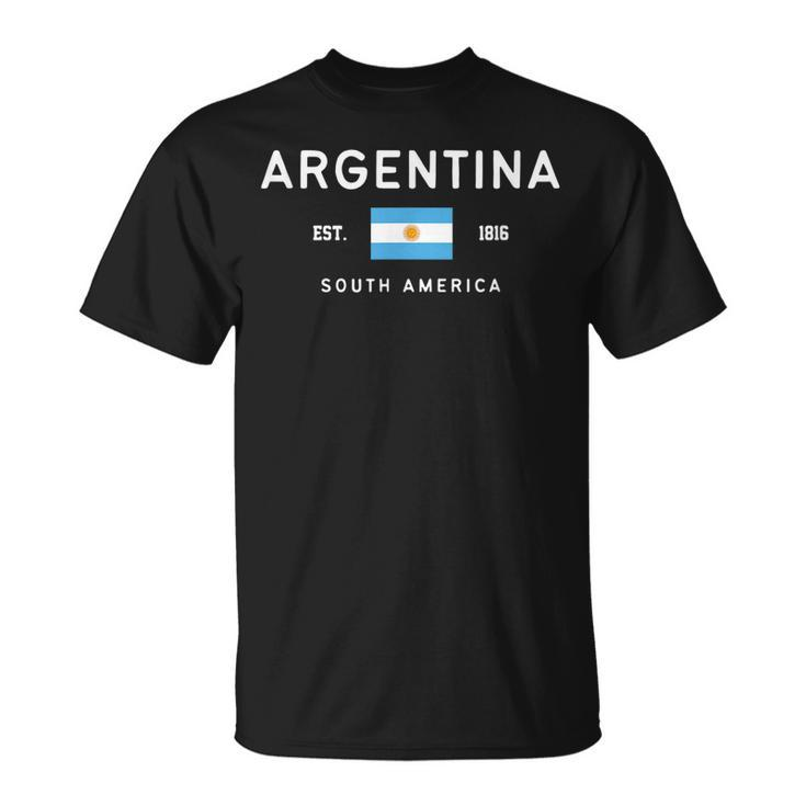 Argentina Est 1816 South America Proud Argentina Flag T-shirt