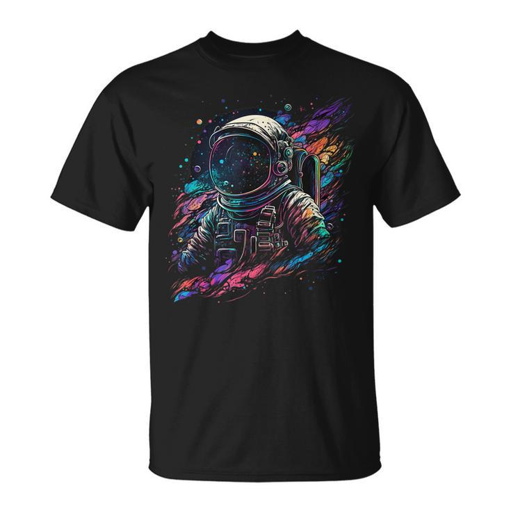 Astronaut Spaceman Universe Planets Galaxy  Unisex T-Shirt