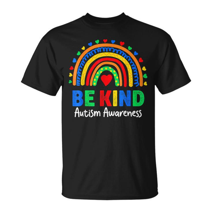 Autism Awareness Day  Colorful Rainbow Be Kind Kids  Unisex T-Shirt